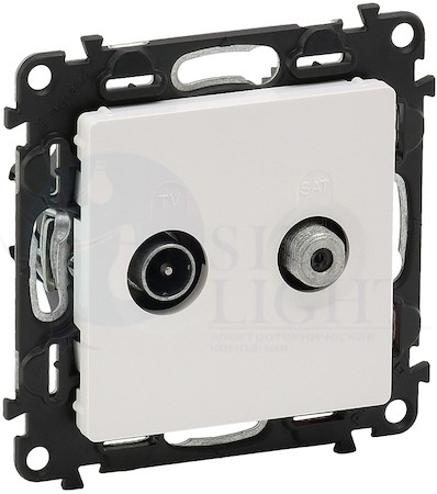 Розетка телевизионная Valena Life (TV+SAT, под рамку, с/у, белая) Legrand 753462