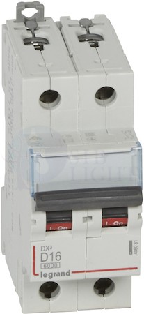 Автомат 2P 16А DX3 (10 кА, D) Legrand 408031