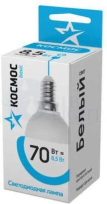 Лампа светодиодная LED BASIC GL45 8.5Вт 220В E14 4500К Космос LkecLED8.5wGL45E1445 КОСМОС LkecLED8.5wGL45E1445