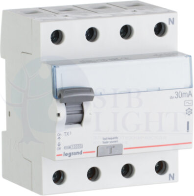 Выключатель дифференциального тока 4P 63А 0.3А TX3 (тип AC) Legrand 403044