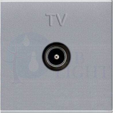 Розетка телевизионная Zenit (TV, под рамку, с/у, серебро) ABB N2250.7 PL