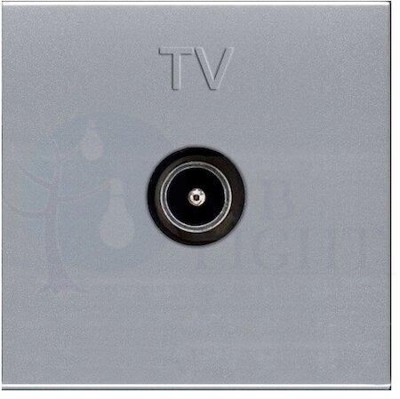 Розетка телевизионная Zenit (TV, под рамку, с/у, серебро) ABB N2250.7 PL