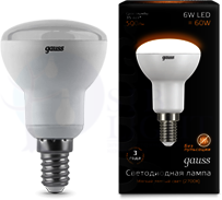 Лампа LED R50 E14 6W 2700K Gauss 106001106