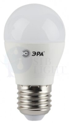 Лампа светодиодная LEDP45-5W-827-E27(диод,шар,5Вт,тепл,E27) ERA Б0028486