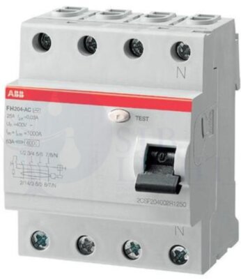 Выключатель дифференциального тока 4P 63А 300мА F200 (тип AC) ABB 2CSF204003R3630
