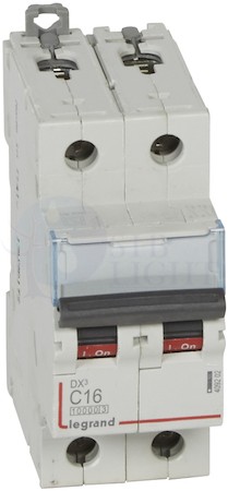 Автомат 2P 16А DX3 (16 кА, C) Legrand 409202