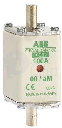 Предохранитель OFAA00AM100 100А тип аМ размер00, до 690В ABB 1SCA022701R1850