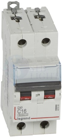 Автомат 2P 16А DX3-E (10 кА, C) Legrand 407800