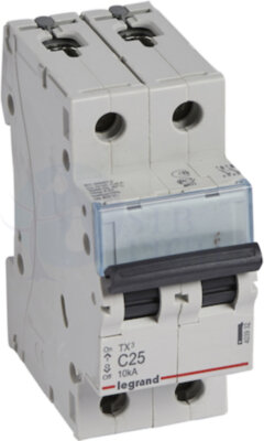 Автомат 2P 25А TX3 (10 кА, C) Legrand 403932