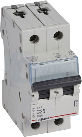 Автомат 2P 25А TX3 (10 кА, C) Legrand 403932