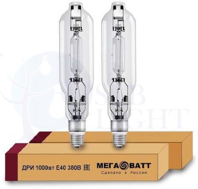 Лампа газоразрядная металлогалогенная ДРИ 1000 380/5000К E40 (12) МЕГАВАТТ 03116 МЕГАВАТТ 03116