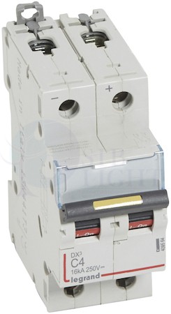 Автомат 2P 4А DX3 (6 кА, C) Legrand 409564