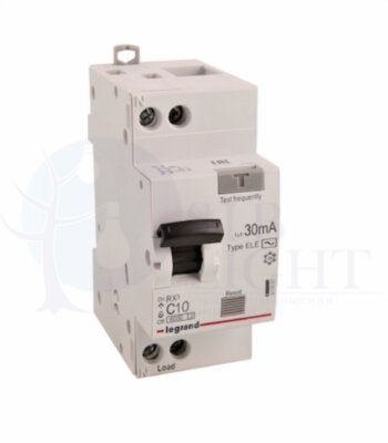 Дифференциальный автомат 1P+N 10А RX3 (тип AC, 6 кА) Legrand 419397