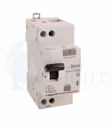 Дифференциальный автомат 1P+N 10А RX3 (тип AC, 6 кА) Legrand 419397