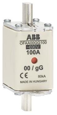 Предохранитель OFAA00GG80 80A тип gG размер00 до 690В ABB 1SCA022700R9440