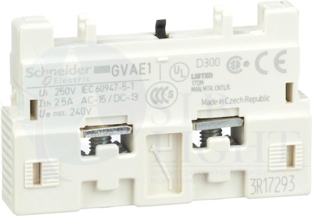 ДОПОЛНИТЕЛЬНЫЙ БЛОК КОНТАКТОВ НО ИЛИ НЗ Schneider Electric GVAE1