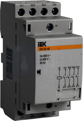 Контактор модульный КМ63-40 AC/DC IEK MKK20-63-40
