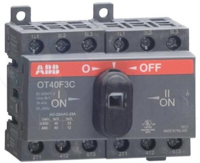 OT40 F3C 3P 40A рубильник реверс. ABB 1SCA104913R1001