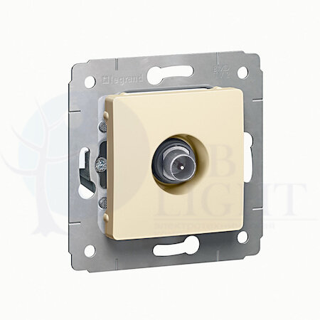 Розетка телевизионная Cariva (TV, под рамку, с/у, 10 дБ, слоновая кость) Legrand 773779