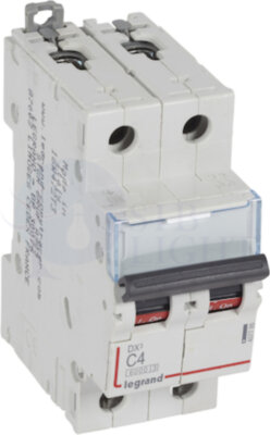 Автомат 2P 4А DX3 (6 кА, C) Legrand 407795