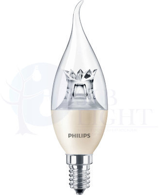 Светодиодная лампа Philips E14 6W = 40W теплый свет диммируемая Master арт. 929001140537