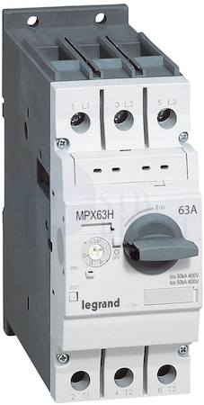 Legrand MPX3 Автоматический выключатель для защиты электродвигателей T63H 63A 50kA Legrand 417368
