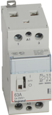 CX3 Контактор 230V 2НО 63А с руч.уп. Legrand 412547