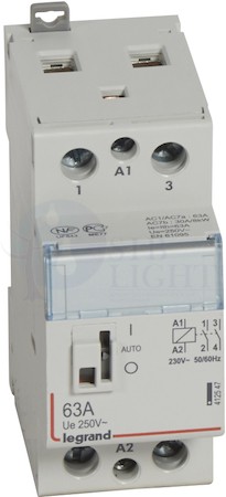 CX3 Контактор 230V 2НО 63А с руч.уп. Legrand 412547