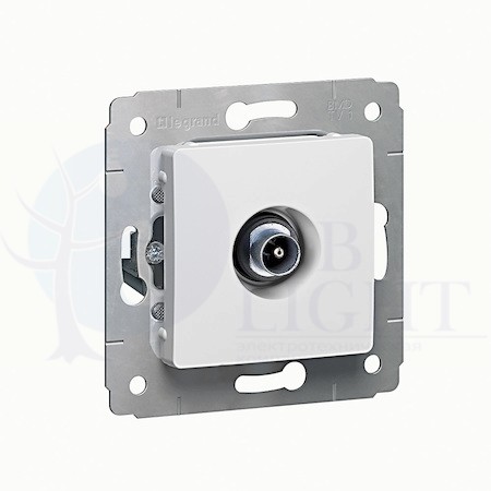 Розетка телевизионная Cariva (TV, под рамку, с/у, звезда, 1.5 дБ, белый) Legrand 695956