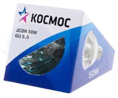 Лампа галогенная JCDR 50Вт GU5.3 220В Космос LKsmJCDR220V50W КОСМОС LKsmJCDR220V50W