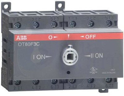 OT80 F3C 80A (75A AC23) рубильник реверс. ABB 1SCA105402R1001