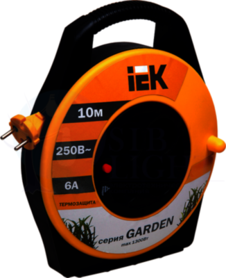 Катушка УК10 с т/з 4 места 2Р/10м 2х0,75 мм2 "Garden" IEK WKP23-06-04-10