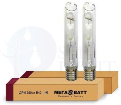 Лампа газоразрядная металлогалогенная ДРИ 250/5000К E40 (25) МЕГАВАТТ 02966 МЕГАВАТТ 02966