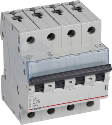 Автомат 4P 25А TX3 (10 кА, C) Legrand 403960