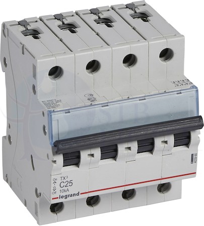 Автомат 4P 25А TX3 (10 кА, C) Legrand 403960
