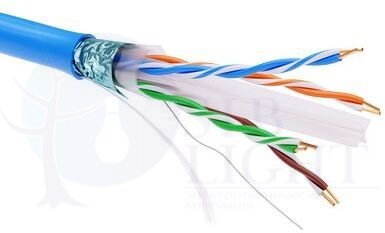 Информационный кабель экранированный F/UTP 4х2 CAT6, PVC, синий ДКС RN6FUPV3BL
