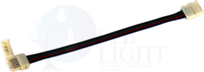 Коннектор 5шт RGB 10 мм (разъем - 15 см - разъем) IEK