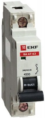 Автоматический выключатель ВА 47-63, 1P 50А (C) 4,5kA EKF mcb4763-1-50C