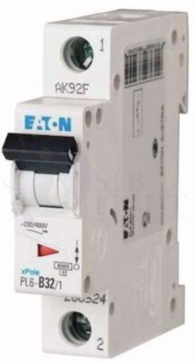 Выключатель автоматический модульный 1п C 32А 6кА PL6-C32/1 EATON 286536