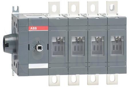 Рубильник OT250ES04 до 250А 4-полюсный бок. управление (без ручки) ABB 1SCA022860R1010