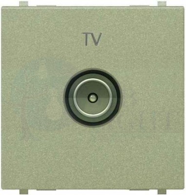 Розетка телевизионная Zenit (TV, под рамку, с/у, шампань) ABB 2CLA225070N1901