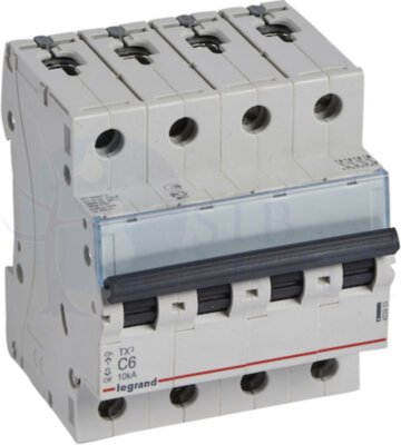 Автомат 4P 6А TX3 (10 кА, C) Legrand 403955