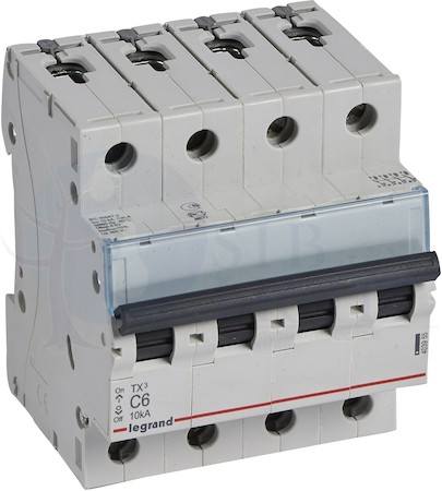 Автомат 4P 6А TX3 (10 кА, C) Legrand 403955