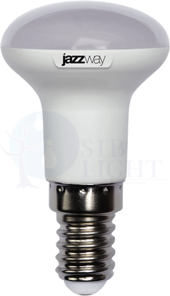 Лампа светодиодная (LED) с отражателем d39мм E14 120  5Вт 220-240В матовая тепло-белая желтая 3000К Jazzway 1033581