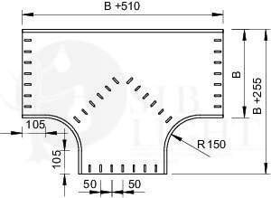 T-образная секция 110x400 OBO Bettermann 7003692