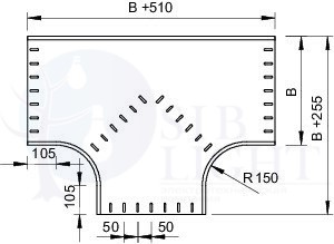 T-образная секция 110x400 OBO Bettermann 7003692