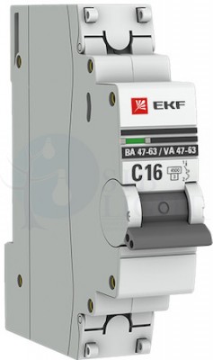 Выключатель автоматический модульный 1п C 3А 4.5кА ВА 47-63 PROxima EKF mcb4763-1-03C-pro
