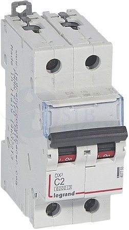 Автомат 2P 2А DX3 (10 кА, C) Legrand 407793