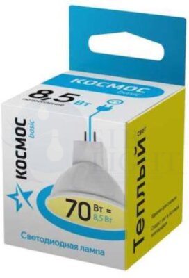 Лампа светодиодная LED BASIC JCDR 8.5Вт 220В GU5.3 3000К Космос LkecLED8.5wJCDRC30 КОСМОС LkecLED8.5wJCDRC30