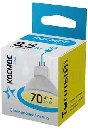 Лампа светодиодная LED BASIC JCDR 8.5Вт 220В GU5.3 3000К Космос LkecLED8.5wJCDRC30 КОСМОС LkecLED8.5wJCDRC30